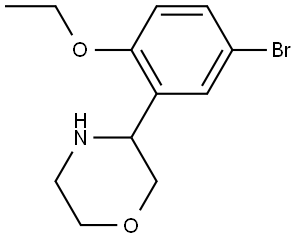 4-BROMO-1-ETHOXY-2-MORPHOLIN-3-YLBENZENE 结构式