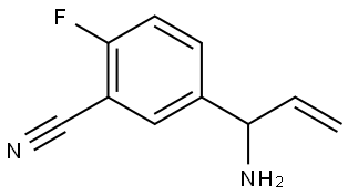 5-(1-AMINOPROP-2-EN-1-YL)-2-FLUOROBENZONITRILE 结构式
