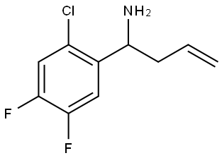 1-(2-CHLORO-4,5-DIFLUOROPHENYL)BUT-3-EN-1-AMINE 结构式