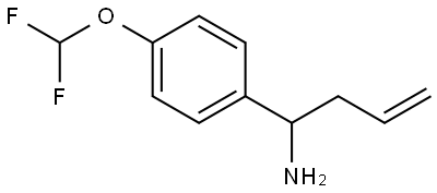 1-[4-(DIFLUOROMETHOXY)PHENYL]BUT-3-ENYLAMINE 结构式