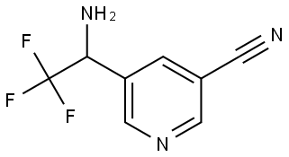 5-(1-AMINO-2,2,2-TRIFLUOROETHYL)PYRIDINE-3-CARBONITRILE 结构式