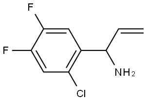 1-(2-CHLORO-4,5-DIFLUOROPHENYL)PROP-2-EN-1-AMINE 结构式