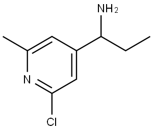1-(2-CHLORO-6-METHYLPYRIDIN-4-YL)PROPAN-1-AMINE 结构式