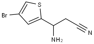 3-AMINO-3-(4-BROMOTHIOPHEN-2-YL)PROPANENITRILE 结构式