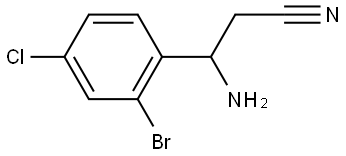 3-AMINO-3-(2-BROMO-4-CHLOROPHENYL)PROPANENITRILE 结构式