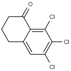 6,7,8-TRICHLORO-1,2,3,4-TETRAHYDRONAPHTHALEN-1-ONE 结构式