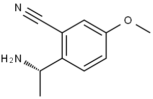 2-((1S)-1-AMINOETHYL)-5-METHOXYBENZENECARBONITRILE 结构式
