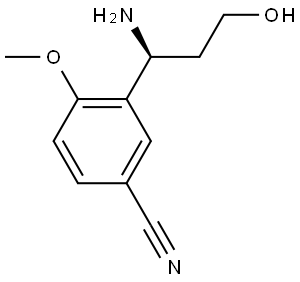 3-((1S)-1-AMINO-3-HYDROXYPROPYL)-4-METHOXYBENZENECARBONITRILE 结构式