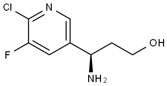 (3R)-3-AMINO-3-(6-CHLORO-5-FLUORO(3-PYRIDYL))PROPAN-1-OL 结构式