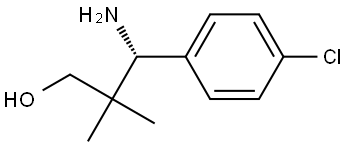 (3R)-3-AMINO-3-(4-CHLOROPHENYL)-2,2-DIMETHYLPROPAN-1-OL 结构式