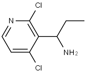 1-(2,4-DICHLOROPYRIDIN-3-YL)PROPAN-1-AMINE 结构式