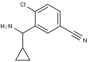 3-[AMINO(CYCLOPROPYL)METHYL]-4-CHLOROBENZONITRILE 结构式