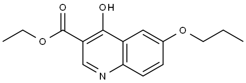 3-Quinolinecarboxylic acid, 4-hydroxy-6-propoxy-, ethyl ester 结构式