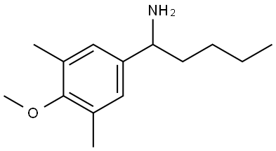 1-(4-METHOXY-3,5-DIMETHYLPHENYL)PENTAN-1-AMINE 结构式