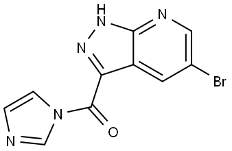 (5-bromo-1H-pyrazolo[3,4-b]pyridin-3-yl)(1H-imidazol-1-yl)methanone Structure
