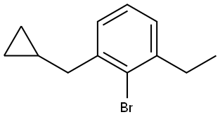 2-bromo-1-(cyclopropylmethyl)-3-ethylbenzene 结构式
