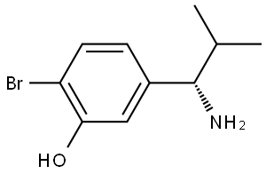 5-[(1S)-1-AMINO-2-METHYLPROPYL]-2-BROMOPHENOL 结构式
