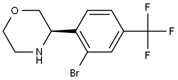 (3R)-3-[2-BROMO-4-(TRIFLUOROMETHYL)PHENYL]MORPHOLINE 结构式