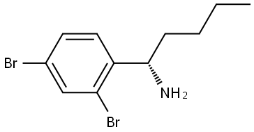(1S)-1-(2,4-DIBROMOPHENYL)PENTAN-1-AMINE 结构式