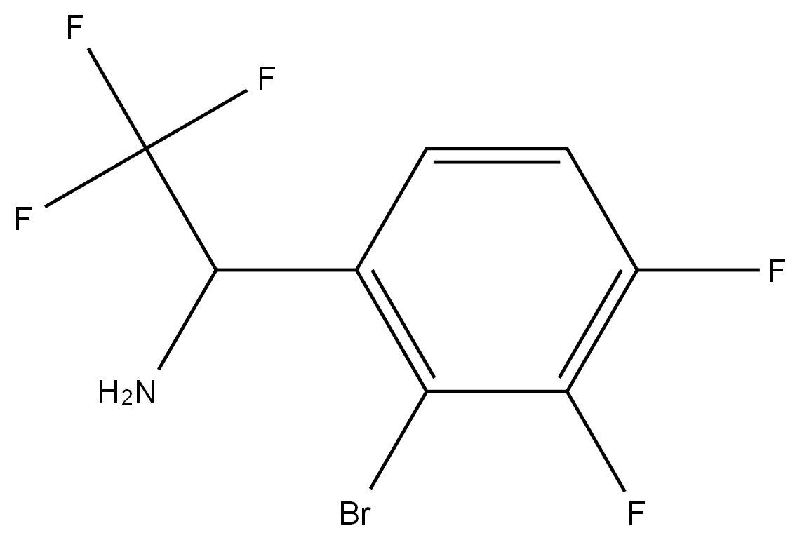 1-(2-BROMO-3,4-DIFLUOROPHENYL)-2,2,2-TRIFLUOROETHAN-1-AMINE 结构式