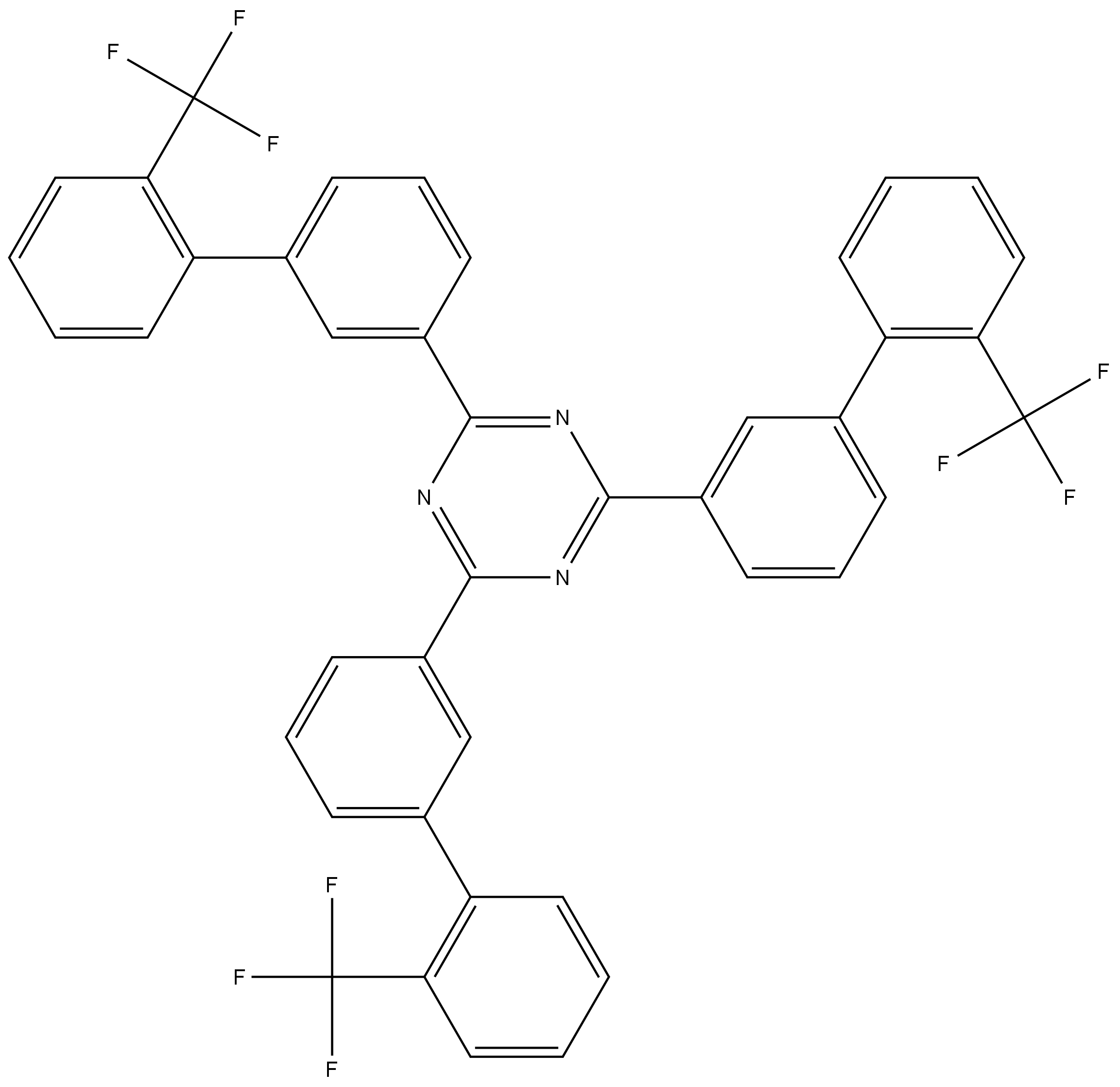 2,4,6-tris(m-(2-trifluoromethyl)phenyl)-1,3,5-triazine 结构式