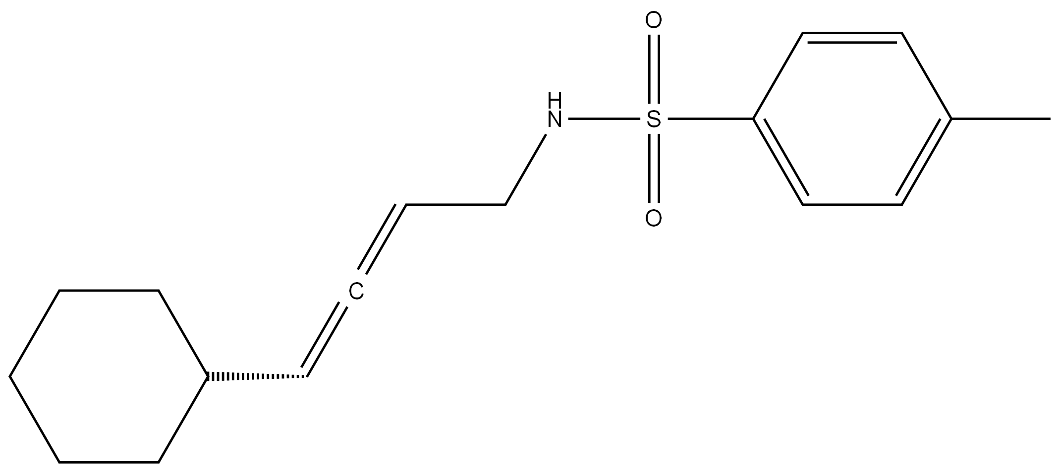 (R)-N-(4-cyclohexylbuta-2,3-dien-1-yl)-4-methylbenzenesulfonamide Struktur