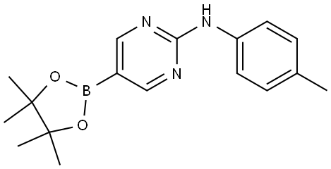 N-(4-Methylphenyl)-5-(4,4,5,5-tetramethyl-1,3,2-dioxaborolan-2-yl)-2-pyrimidi... 结构式