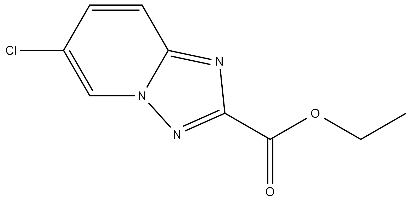 Ethyl 6-chloro[1,2,4]triazolo[1,5-a]pyridine-2-carboxylate 结构式