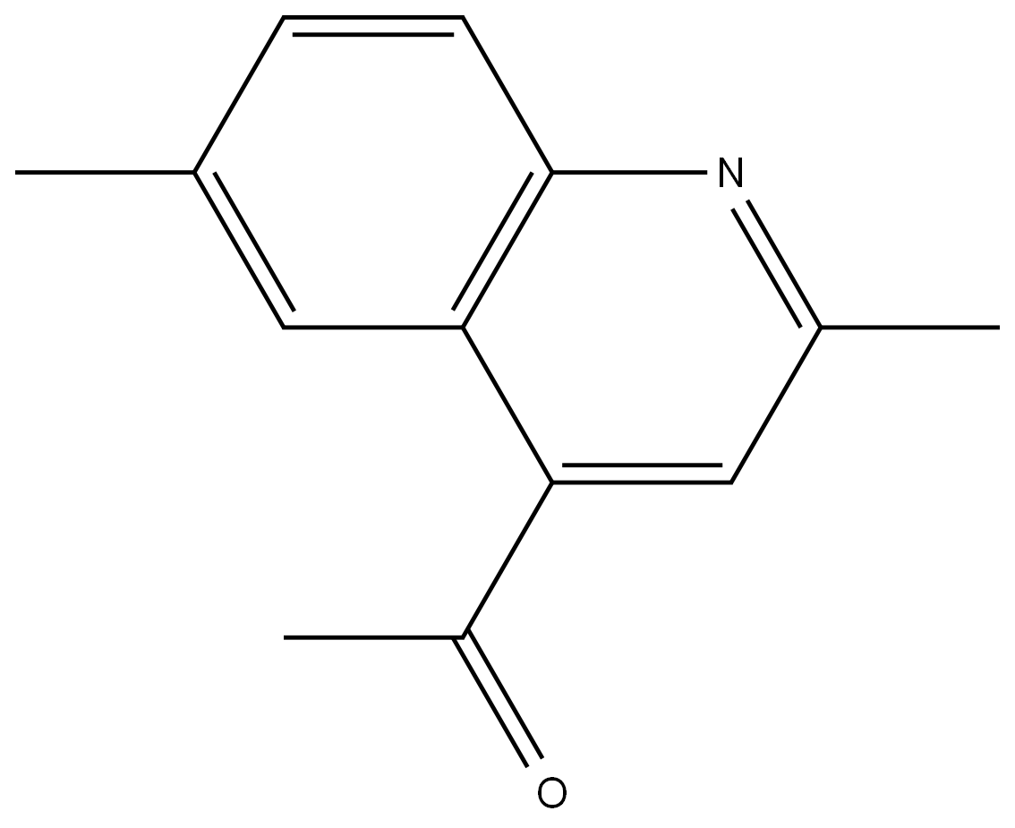 1-(2,6-dimethylquinolin-4-yl)ethan-1-one 结构式
