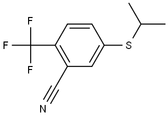 5-[(1-Methylethyl)thio]-2-(trifluoromethyl)benzonitrile 结构式