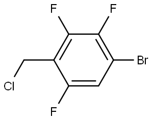 1-Bromo-4-(chloromethyl)-2,3,5-trifluorobenzene 结构式