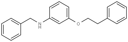 N-[3-(2-Phenylethoxy)phenyl]benzenemethanamine 结构式