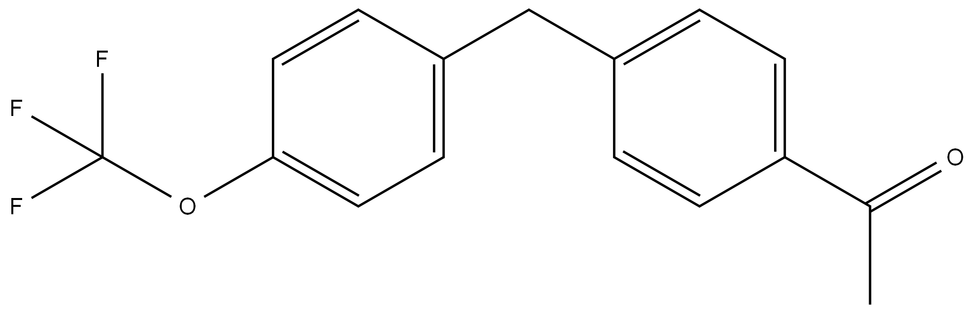 1-[4-[[4-(Trifluoromethoxy)phenyl]methyl]phenyl]ethanone 结构式