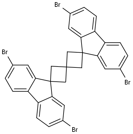 spiro[3.3]heptane-2,6-di-(2',2'',7',7'''-tetrabromospirofluorene) 结构式