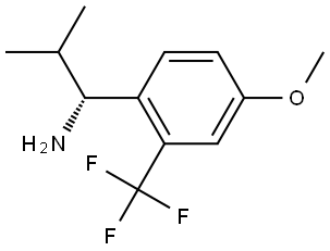 (1R)-1-[4-METHOXY-2-(TRIFLUOROMETHYL)PHENYL]-2-METHYLPROPAN-1-AMINE 结构式