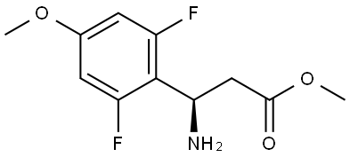 METHYL (3R)-3-AMINO-3-(2,6-DIFLUORO-4-METHOXYPHENYL)PROPANOATE 结构式