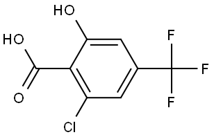 2-Chloro-6-hydroxy-4-(trifluoromethyl)benzoic acid 结构式