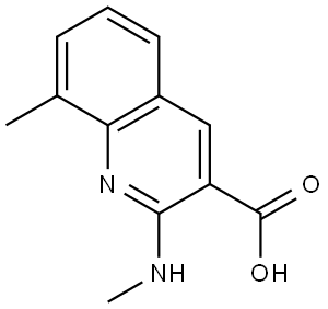8-甲基-2-(甲氨基)喹啉-3-羧酸, 1783937-94-9, 结构式