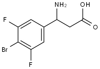 β-Amino-4-bromo-3,5-difluorobenzenepropanoic acid 结构式