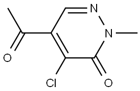 5-乙酰基-4-氯-2-甲基-3(2H)-哒嗪酮, 1809294-51-6, 结构式