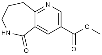 Methyl 6,7,8,9-tetrahydro-5-oxo-5H-pyrido[3,2-c]azepine-3-carboxylate 结构式