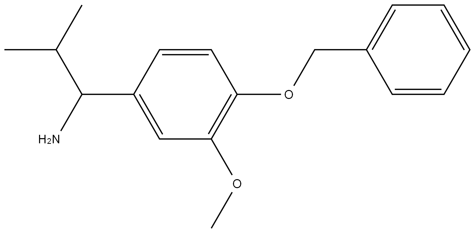 1-[4-(BENZYLOXY)-3-METHOXYPHENYL]-2-METHYLPROPAN-1-AMINE 结构式
