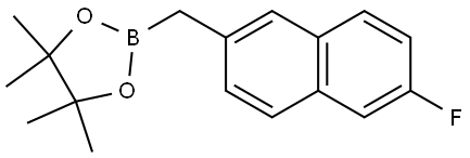 2-((6-fluoronaphthalen-2-yl)methyl)-4,4,5,5-tetramethyl-1,3,2-dioxaborolane 结构式