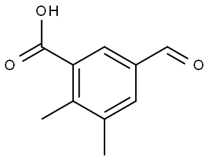 5-Formyl-2,3-dimethylbenzoic acid 结构式