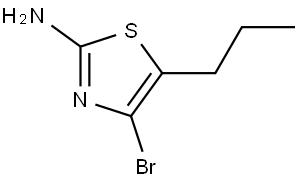 4-溴-5-丙基噻唑-2-胺 结构式