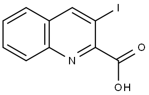 3-iodoquinoline-2-carboxylic acid 结构式