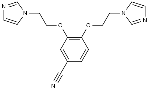 Benzonitrile, 3,4-bis[2-(1H-imidazol-1-yl)ethoxy]- Structure