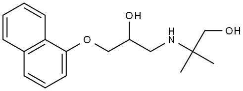 2-((2-hydroxy-3-(naphthalen-1-yloxy)propyl)amino)-2-methylpropan-1-ol 结构式