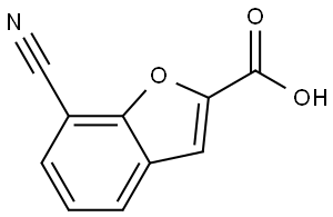 7-cyanobenzofuran-2-carboxylic acid 结构式