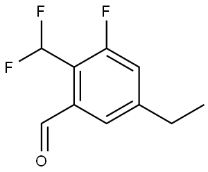 2-(Difluoromethyl)-5-ethyl-3-fluorobenzaldehyde 结构式